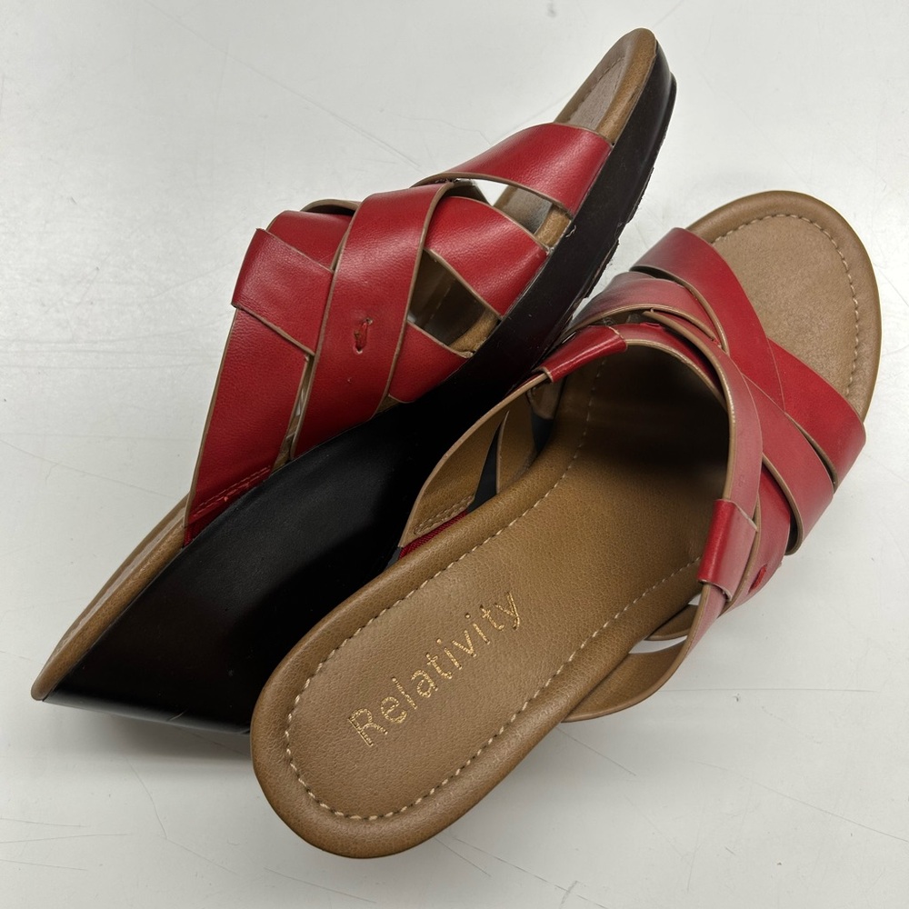 Relativity Women's Strappy Red Sandals